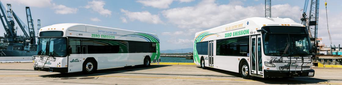 Two ZEB Buses in Oakland