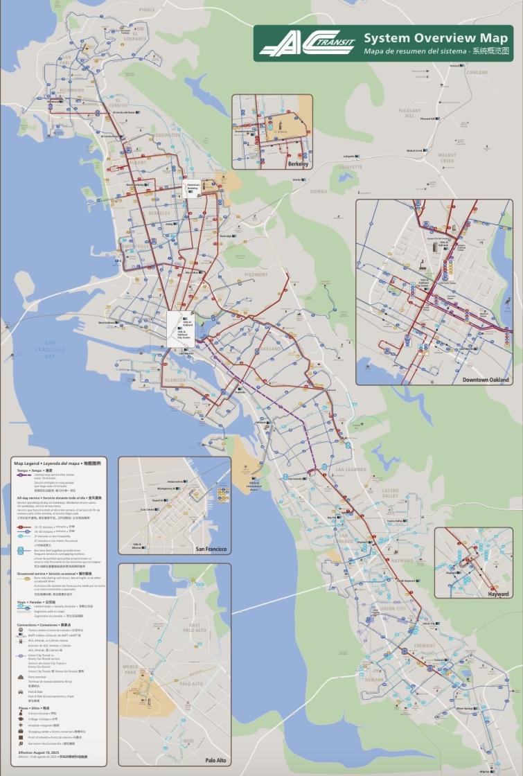 AC transit system map
